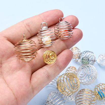 Random Spiral Bead Cages Pendants Holders