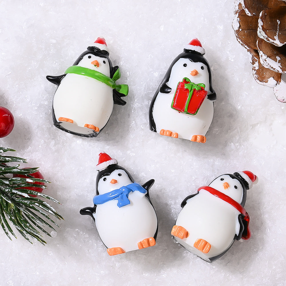 Resin Christmas Penguin Ornaments