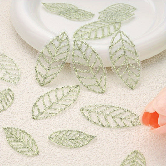 Green Mesh Leaf Patches