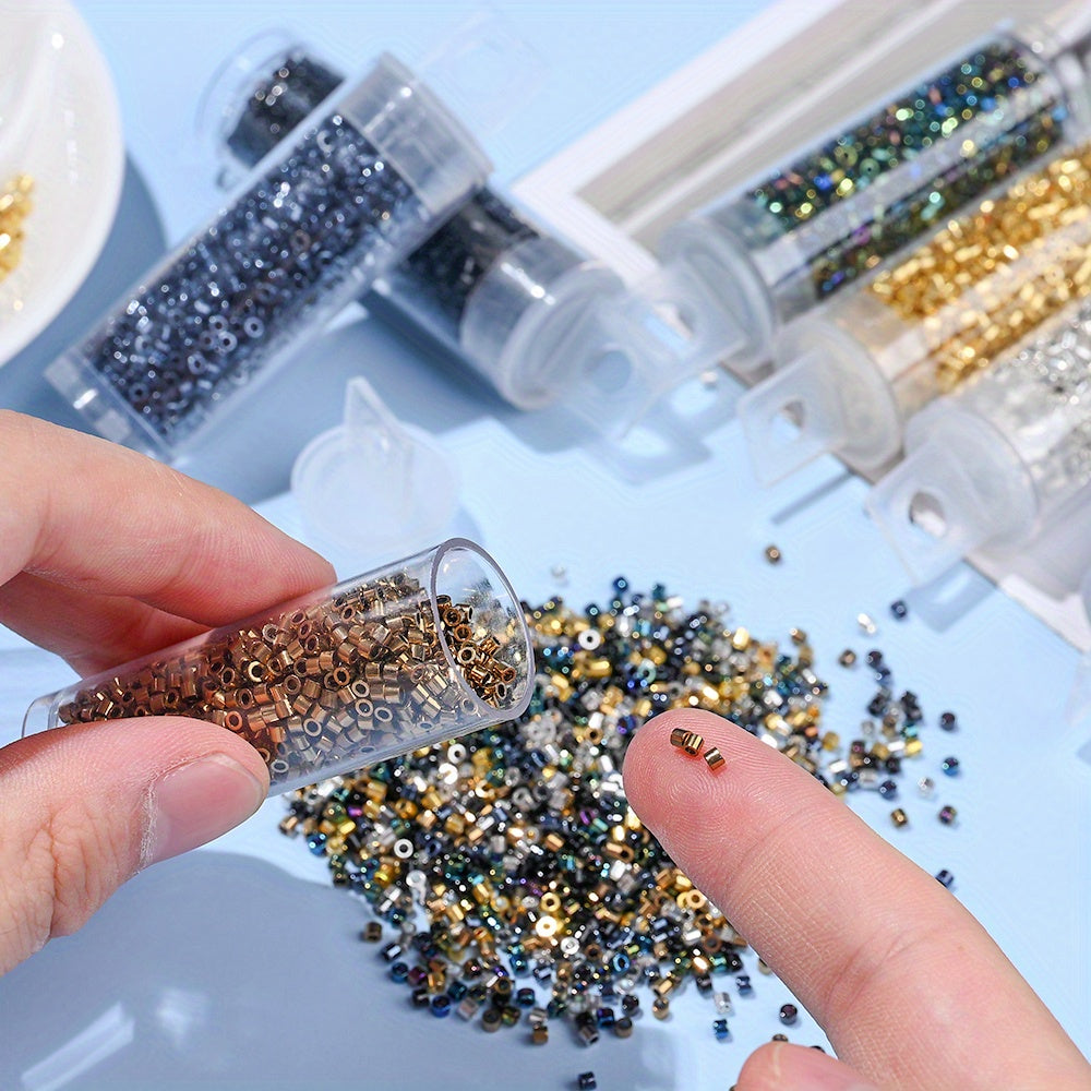 1380pcs/set 2mm Metallic Glass Seed Beads