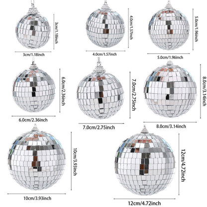 Silver Laser Mirror Ball Decorations