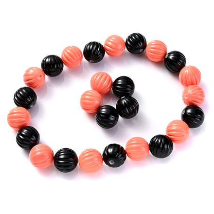 50pcs 15mm Acrylic Pumpkin Beads