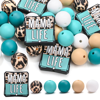 Heart-Shaped Silicone “Happy Mother’s Day” Beads