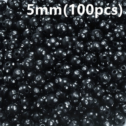 Mixed Acrylic Round Spacer Beads