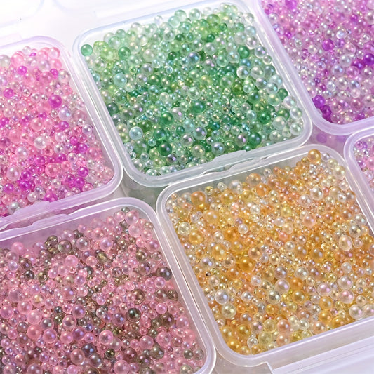 3000pcs Colorful Glass Seed Beads (No Hole)