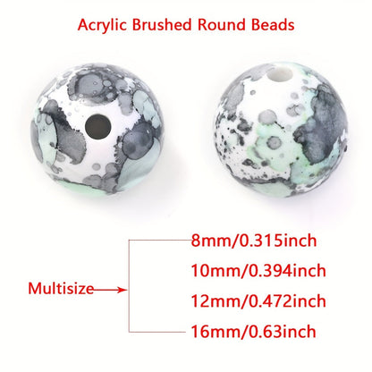Mixed Color Round Acrylic Beads