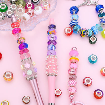 Silver Beaded Keychain Making Kit