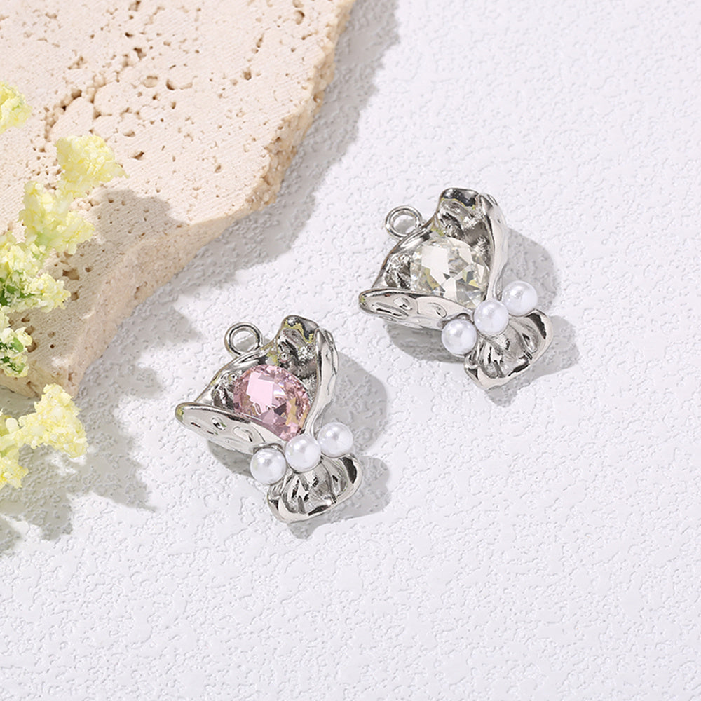 Bouquet Rhinestone Alloy Pendants
