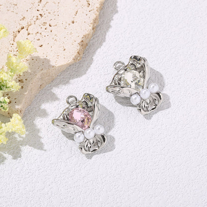 Bouquet Rhinestone Alloy Pendants