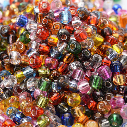 2500/5000/10000PCS 2/3/4mm Silver-Lined Glass Seed Beads