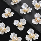 Rhinestone Triple-Petal Flower Charms