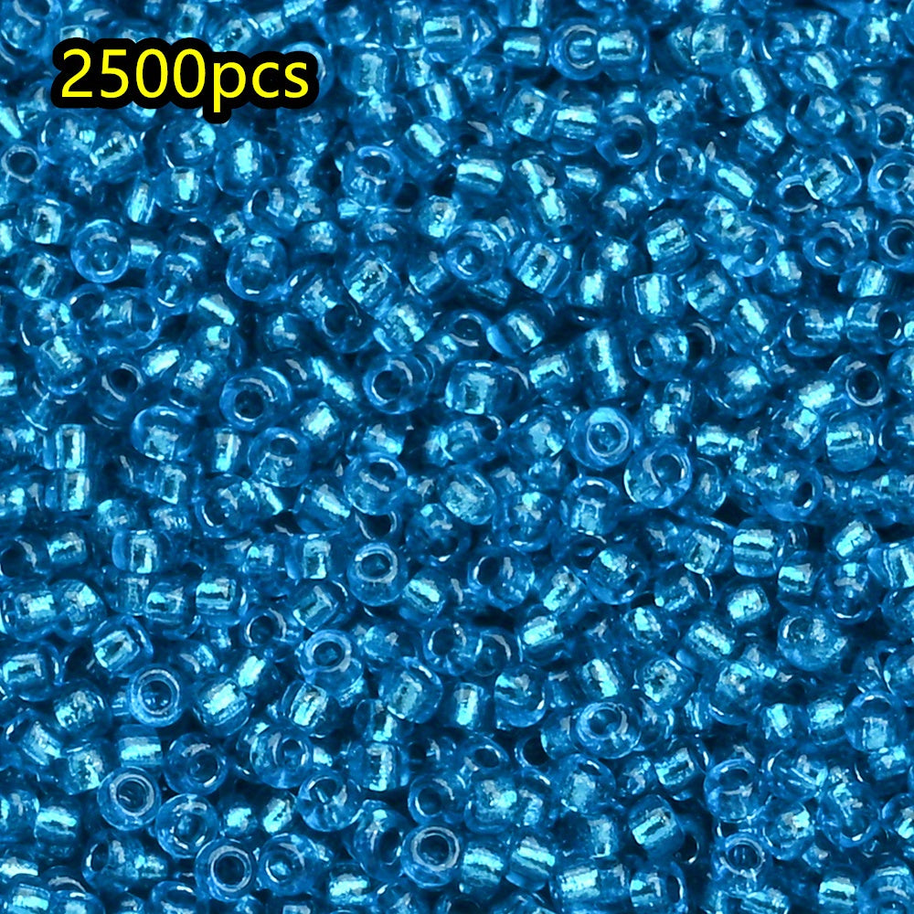 2500pcs/set 1.5mm Shiny Glass Seed Beads