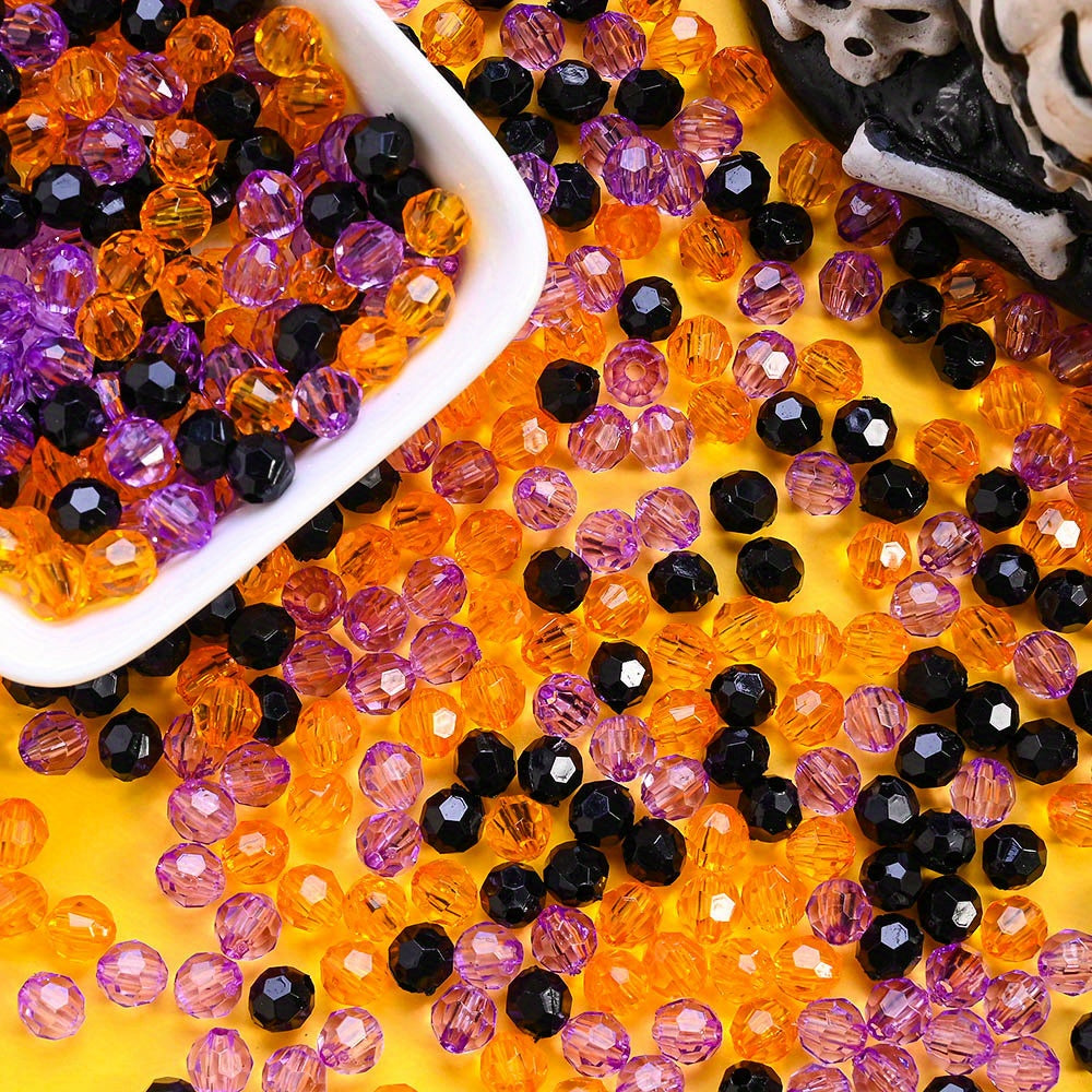 200pcs/set 4x6mm Halloween Rondelle Faceted Beads