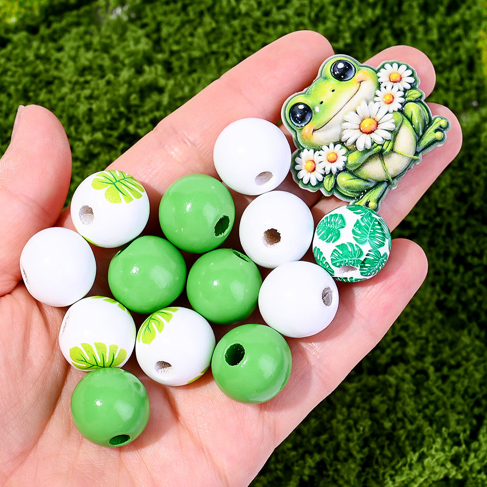 45-Piece Frog-Themed DIY Bead Set