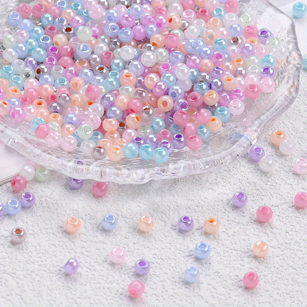 200pcs 4mm Super Shiny Glass Ice Beads
