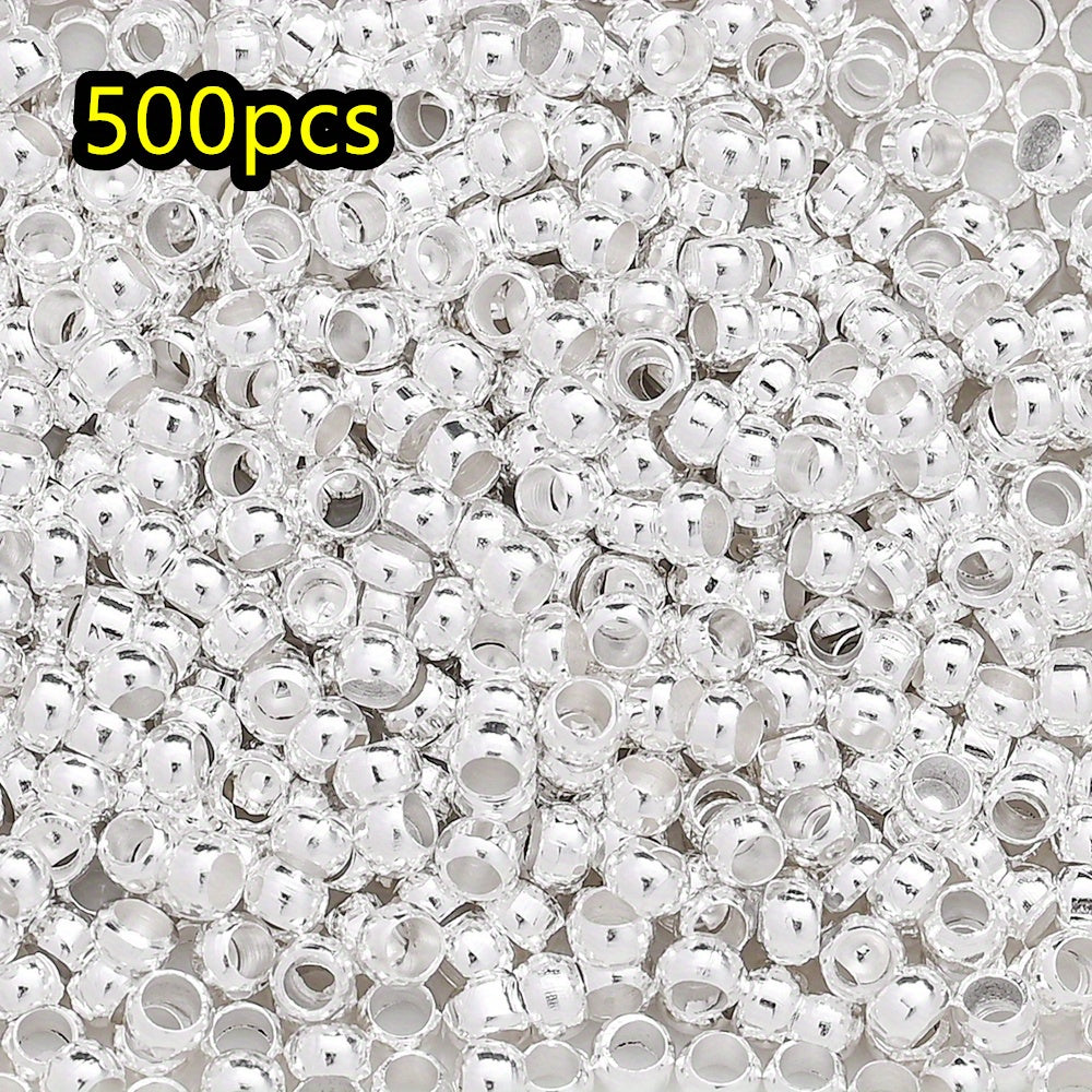 500pcs/lot 1.5/2/2.5/3mm Golden Copper Crimp Beads