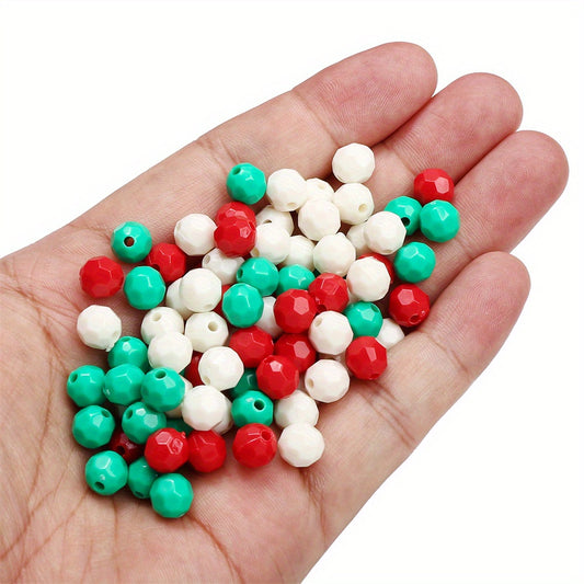 100pcs Glow-in-the-Dark Polygonal Acrylic Beads