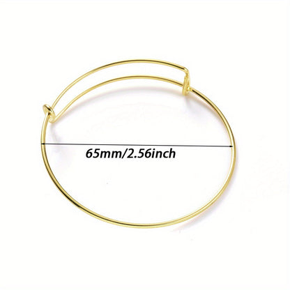 60-Piece Gold & White K Basic Bangle Bracelet Set