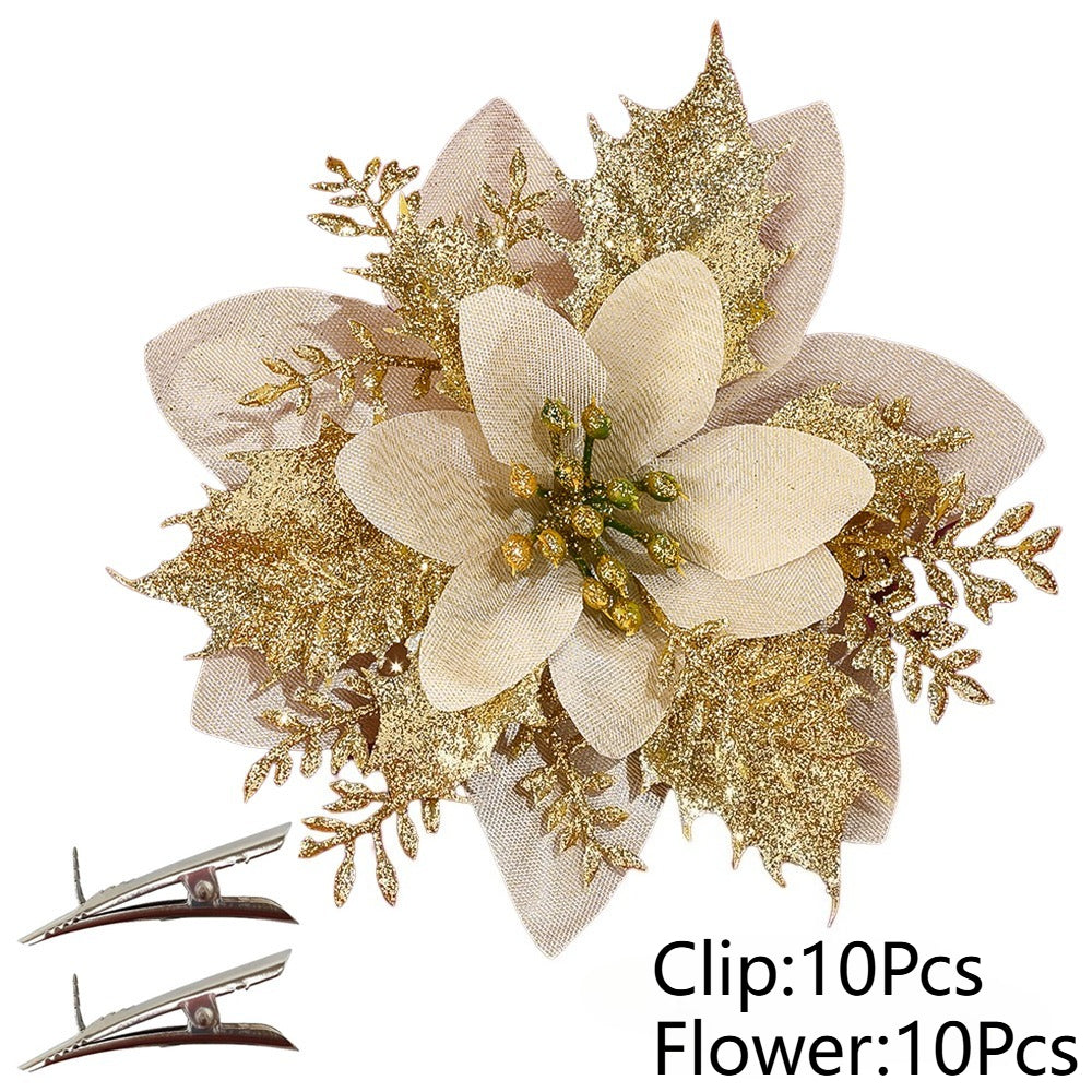 Elegant Handmade Christmas Plastic Flowers