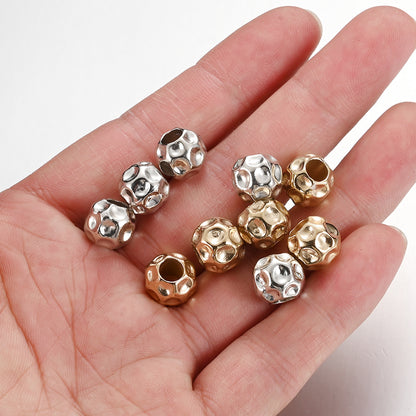 150pcs 10mm Electroplated CCB Round Beads