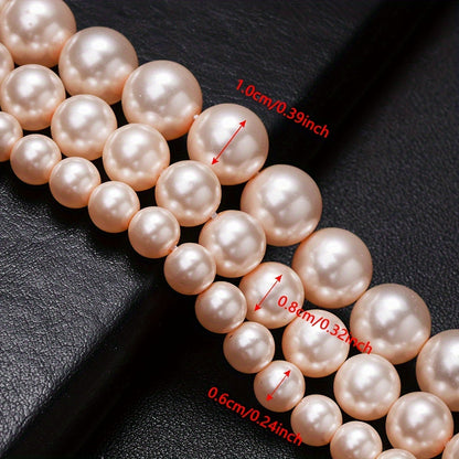 1SET 6/8/10mm Round Glass Bead Set
