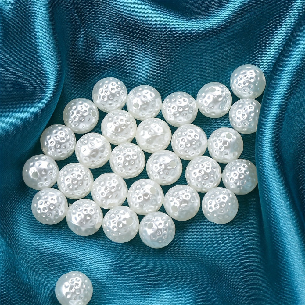 White Round Acrylic Beads