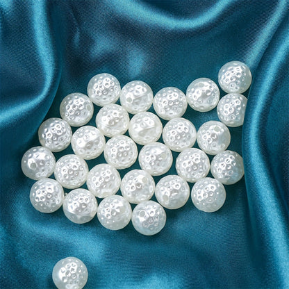 White Round Acrylic Beads