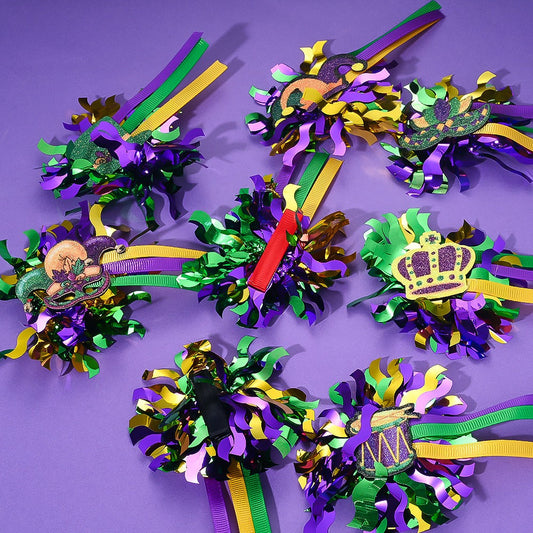 Mardi Gras Carnival Hair Clips