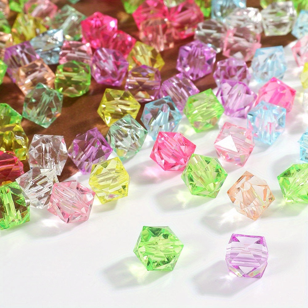 Clear Square Acrylic Beads