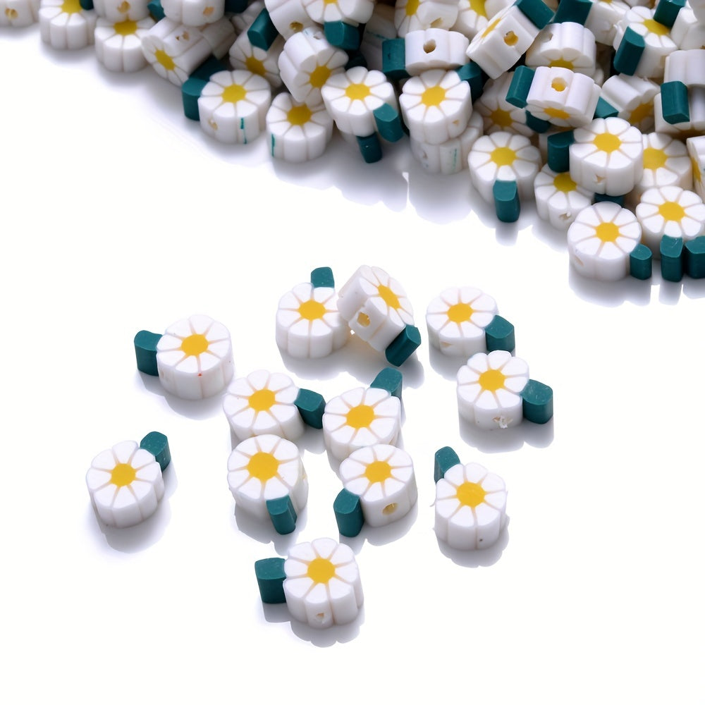 Daisy Polymer Clay Beads