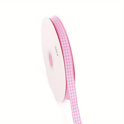 50 Yards/Roll 10 mm Christmas Plaid Satin Ribbon