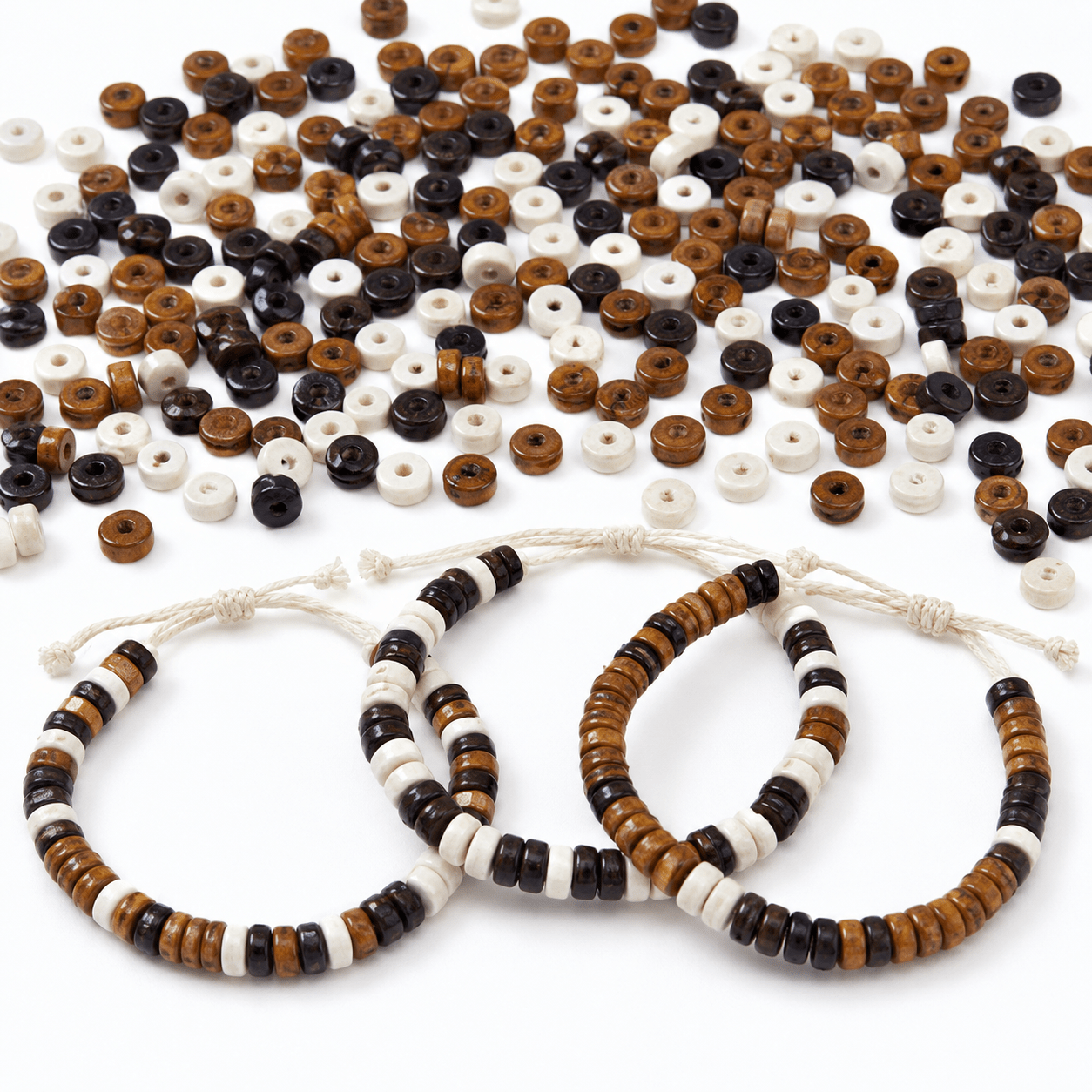 Natural Wooden Disc Beads