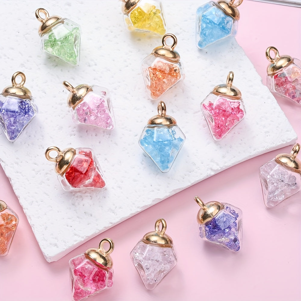 10PCS 16×22mm Minimalist Teardrop Glass Pendant Set