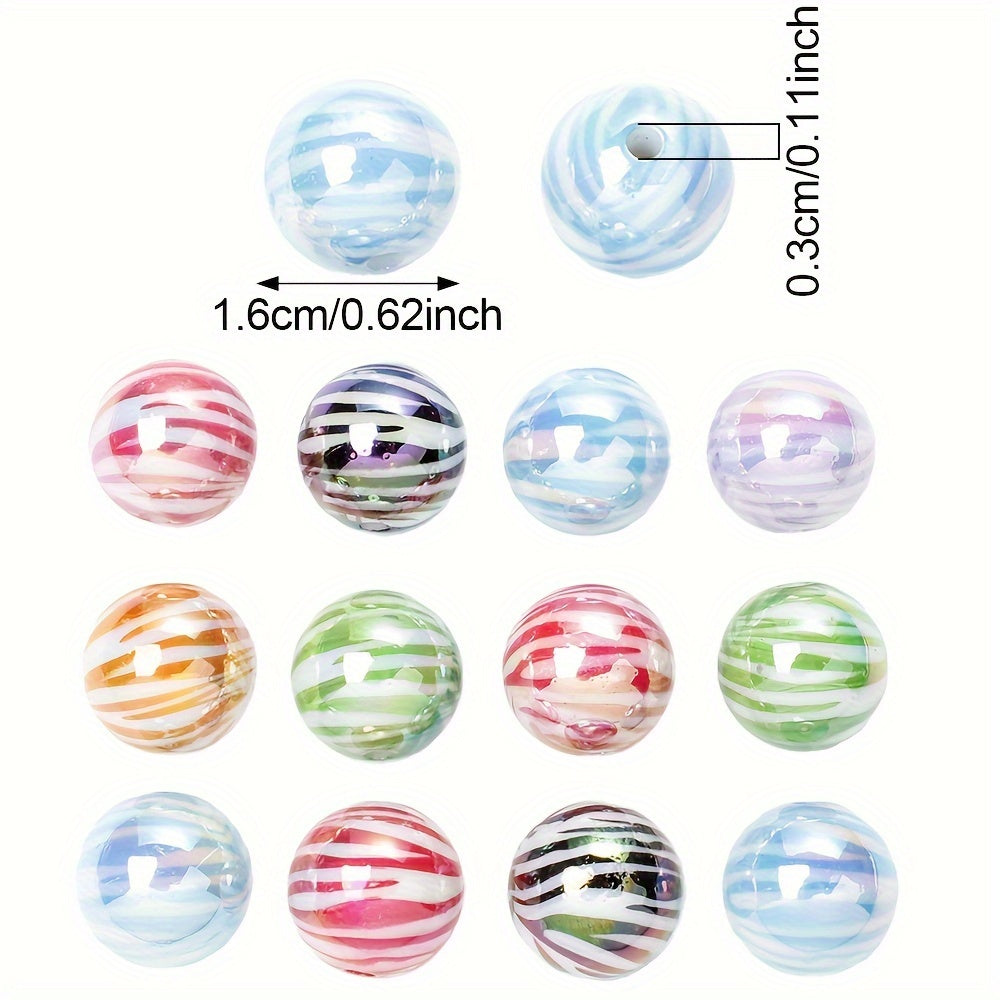 Zebra AB Acrylic Beads