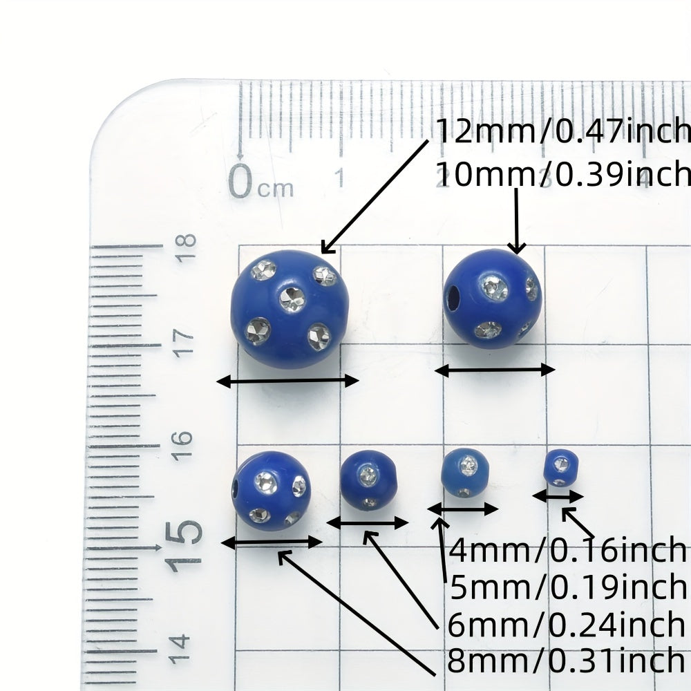 Mixed Acrylic Round Spacer Beads