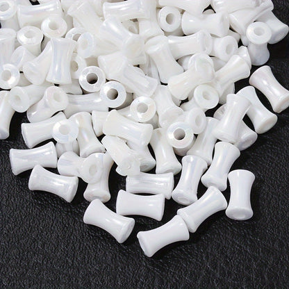 200PCS Mini Bamboo Joint Acrylic Imitation Pearl Spacer Beads