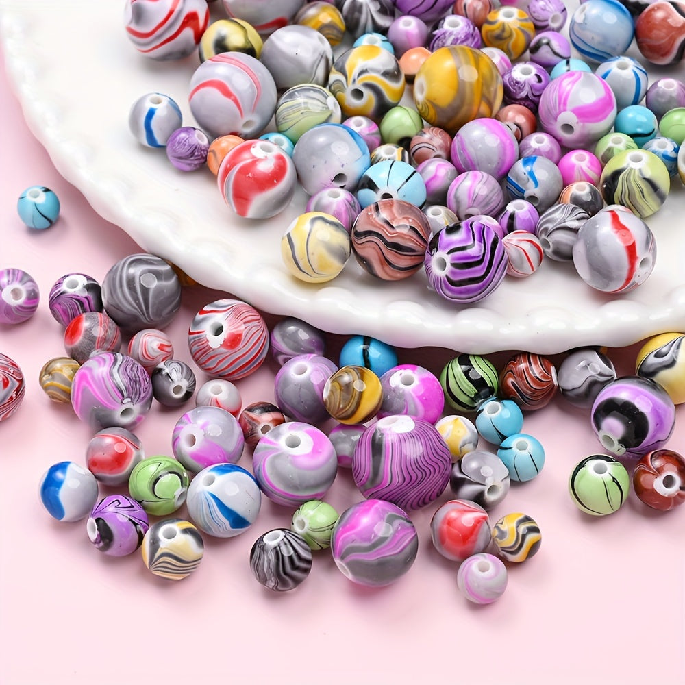 8–16mm Multicolor Round Acrylic Bead Set