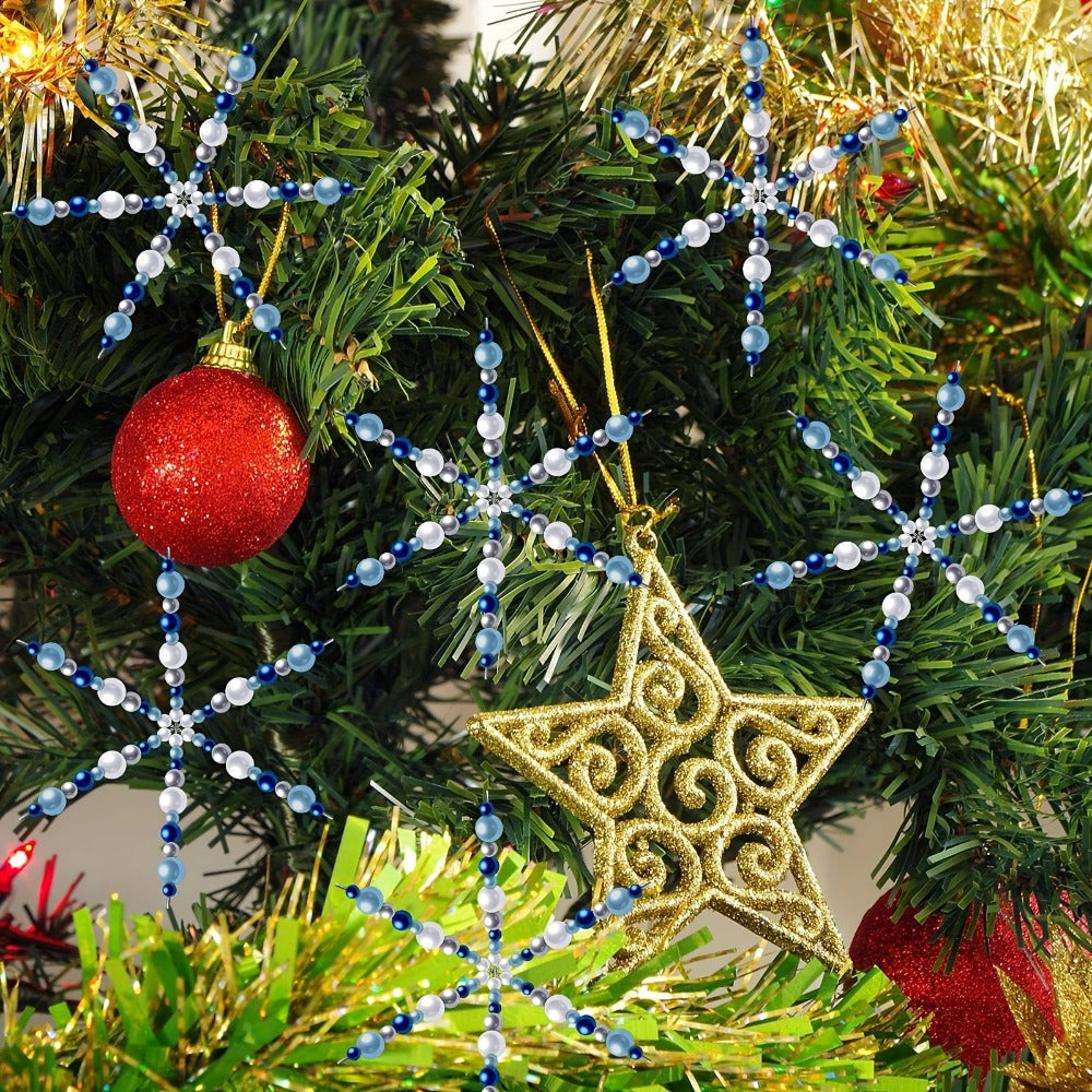15-Piece Christmas Blank 6-Branch Iron Wire Ornament Set