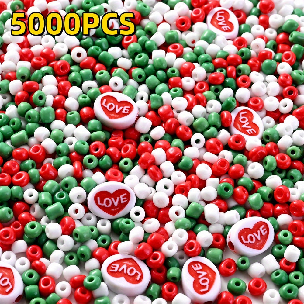 5000pcs Christmas Love Mixed Color Beads