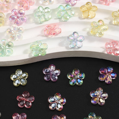 Clear Flower Acrylic Beads