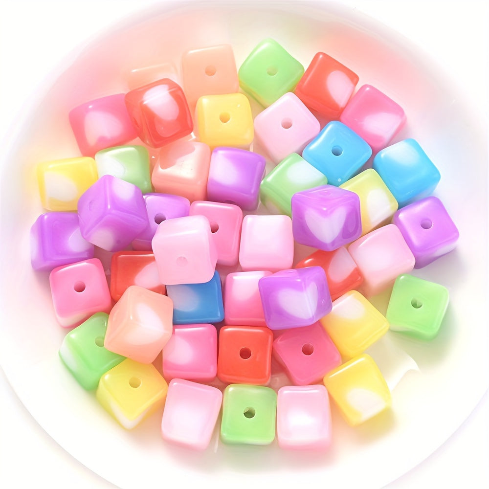 Heart Shape Square Acrylic Beads
