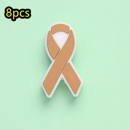 Cancer Awareness Ribbon Focal Beads