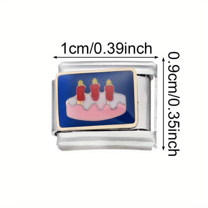 1pc Colorful Cake Charm Chain Bead
