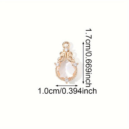 Glass Water Drop Pendant Charms