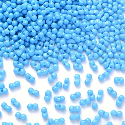 200PCS 3×6mm Mini Colorful Peanut Spacer Beads
