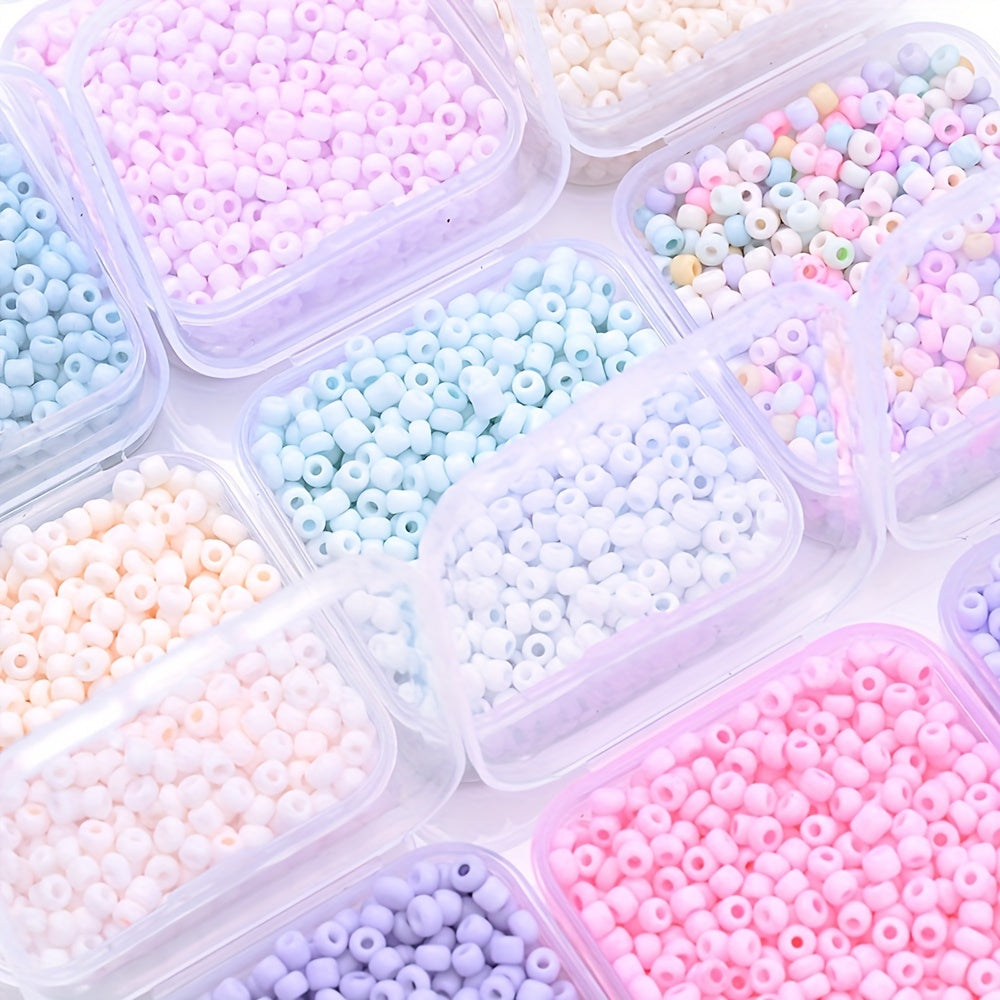 1000PCS 3mm Macaron Multicolor Glass Seed Bead Set