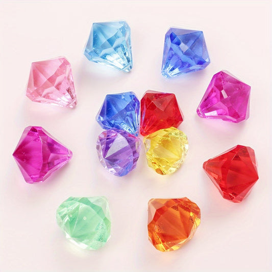 20/30/50PCS Colorful Acrylic Perforated Spacer Beads