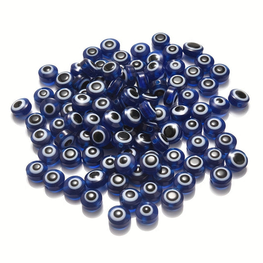 Blue Evil Eye Resin Beads