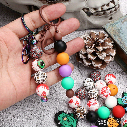 72-Piece Halloween Silicone Bead Set