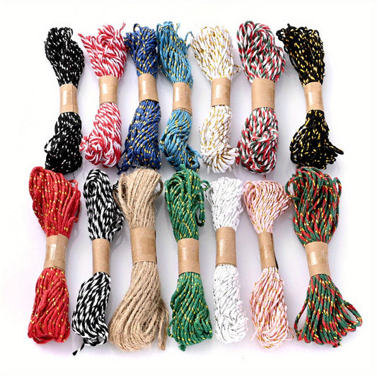 14PCS 2mm × 10m Christmas Decorative Cord Set